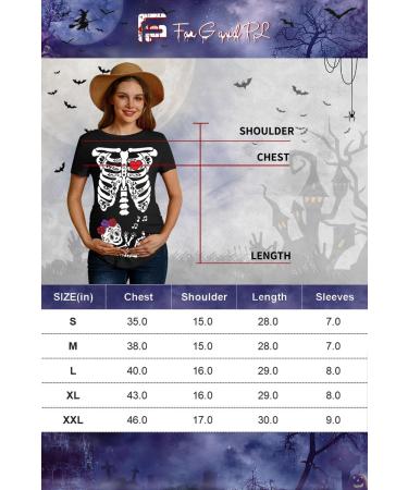 G and PL Halloween Pregnancy Top Maternity Funny Graphic Shirt - Rose Skull Baby Design - S-XXL - Buy Online on GoSupps.com