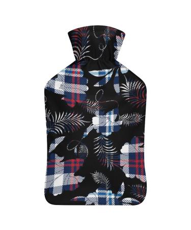 Flower Hot Water Bottle With Cover Plush Bed Bottle Hand Warmer For Adults And Children 26.5X15.3cm