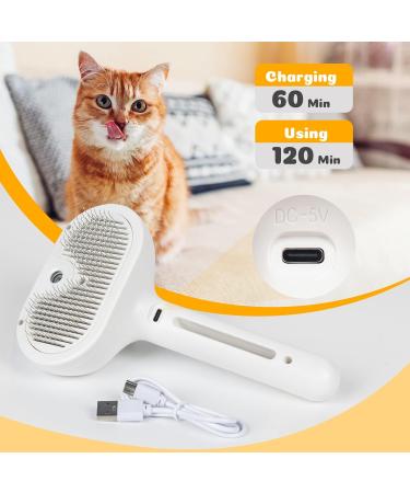 4-in-1 Animal Hair Cleaning Brush - Self-Cleaning Cat Brush & Pet Knot Remover with Essence | Pink Pet Care Comb for Easy Fur Removal - Buy Online on GoSupps.com