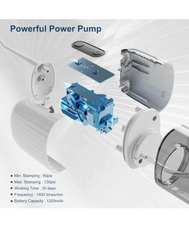 Turewell C200 Wireless Oral Shower - Portable Electric Interdental Cleaner 4 Nozzles & Pulse Modes IPX7 Waterproof Rechargeable for Family & Travel - Buy Online on GoSupps.com