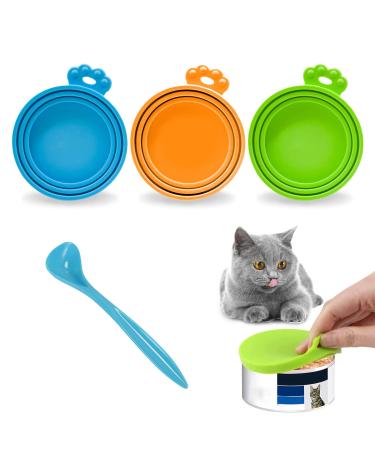 Universal Silicone Tin Can Lids Pet Food Can Covers 3pcs Pet Tin Can Lids Tops Dog Cat Food Storage Can Tin Covers Silicone Cat Dog Food Can Lids Fits All Standard Can Sizes