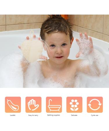 Loofah Bath Ball for Toddlers - Soft Cotton Dish Shape 1 Count | Great for Gentle Cleaning & Bath Time - Buy Online on GoSupps.com