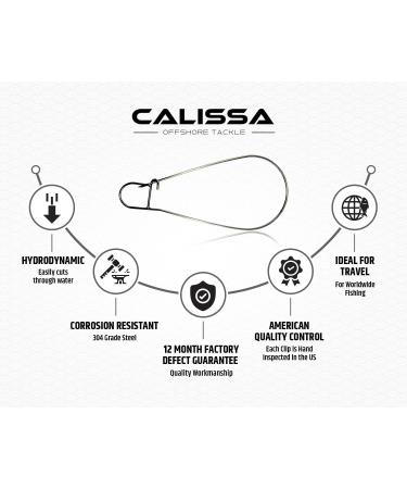 Calissa Offshore Tackle Kayak & Spearfishing Stainless Steel Fish Stringer Clip + 36 Steel Lanyard Speargun Spear Fishing Freediving Scuba Dive Diving Large Holder (Stainless Steel - No Clip) - Buy Online on GoSupps.com