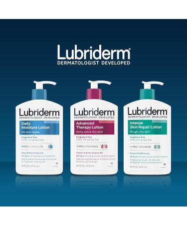Lubriderm Daily Moisture Lotion + Pro-Ceramide with Shea Butter & Glycerin Helps Moisturize Dry Skin Hydrating Face Hand & Body Lotion Light Scent Non-Greasy Twin Pack 24 fl. oz 2 Pack - Buy Online on GoSupps.com