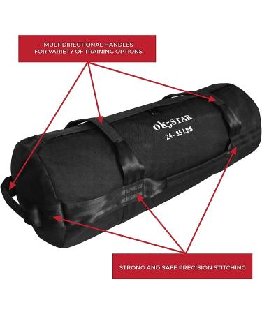 OK5STAR Heavy Duty Adjustable Sandbags for Fitness - 24-85LBS Weighted Workout Bag for Strength Training and Conditioning - Home Gym Equipment with 8 Handles - Buy Online on GoSupps.com