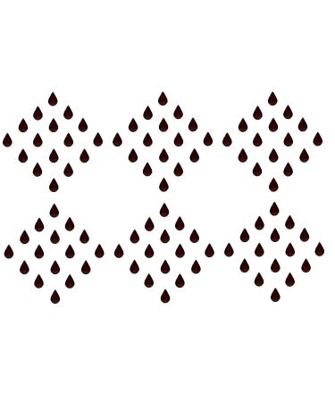 Vama Fashions Tear Drop Small Velvet Tilak Bindi For Women Maroon Bindis for Ladies