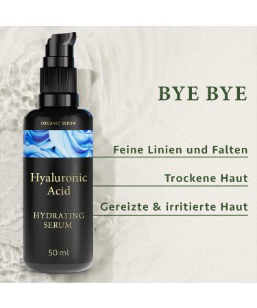 Hyaluron Serum High-Dose 50ml | Vegan Anti-Aging Hyaluronic Acid Facial Serum with Bio Aloe Vera | Unisex Skincare | Made in Germany - Satin Naturel - Buy Online on GoSupps.com