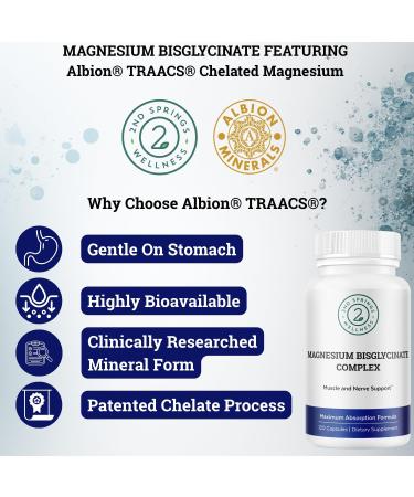 2nd Springs Magnesium Bisglycinate + 7 Mushroom Complex Bundle | Calm Energy Immunity Muscle Support Focus Stress Balance & Daily Wellness - Buy Online on GoSupps.com