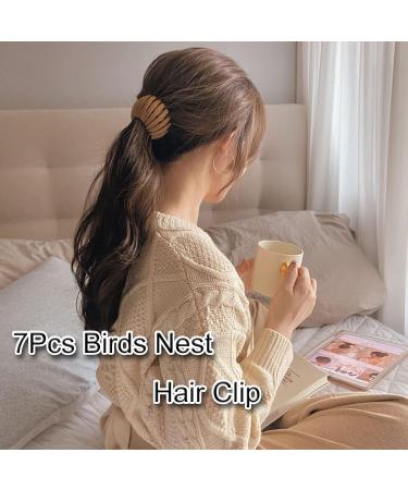 7pcs Zabernim Hair Holder Birds Nest Magic Hair Clip for Women - Expandable Velvet Bun Claw for Girls - Vintage Ponytail Holder Hairpin Buckles - Buy Online on GoSupps.com