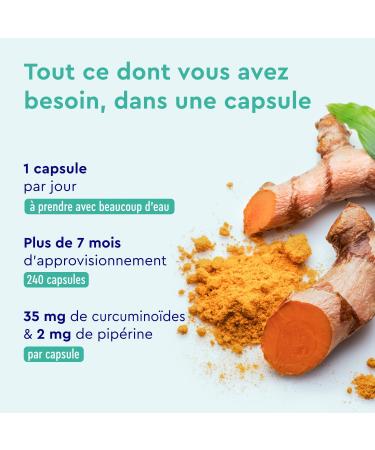 Turmeric with Pepper Extract 240 Capsules Pure Curcumin with Indian Piperine 7 Months Cure 700 mg per Daily Dose Highly Dosed 100% Vegan No Additives 100% Vegan - Buy Online on GoSupps.com