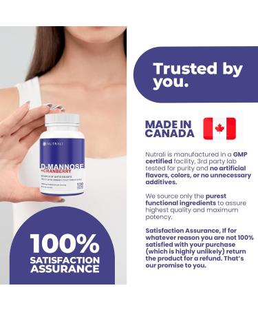 Fast-Acting D-Mannose with Cranberry Pills for UTI Treatment Bladder and Urinary Tract Support 1000mg per Serving Cranberry Supplement Dandelion Extract & Hibiscus Powder 120 Capsules 120 count (Pack of 1) - Buy Online on GoSupps.com