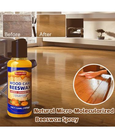 Natural Micro-Molecularized Beeswax Furniture Beeswax Polish and Cleaner Spray Beeswax Polish Spray Used To Care for Living Rooms Kitchens Wood Furniture Floors (2pcs) - Buy Online on GoSupps.com