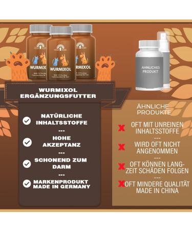 ADEMA NATURAL WURMIXOL - Natural Worming Treatment for Dogs & Cats | 30 Tablets - Effective Worming Agent - Buy Online on GoSupps.com