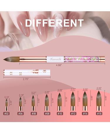 Acrylic Nail Brush Size 8 - KEMEISI 100% Pure Kolinsky Oval Nail Art Brush for Professional & DIY Manicure - Sturdy Handle & Design Tools - International Shipping Available - Buy Online on GoSupps.com