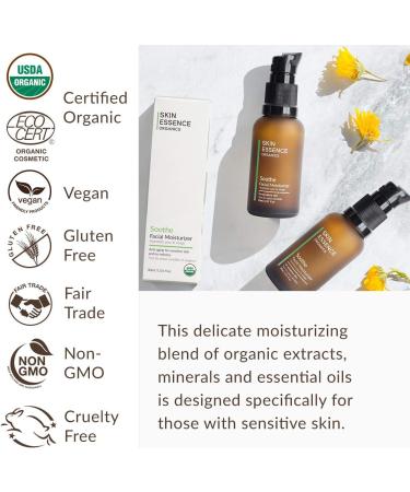 Soothe Facial Moisturizer by Skin Essence Organics - 100% Natural Certified Organic Face Oil Serum - Buy Online on GoSupps.com