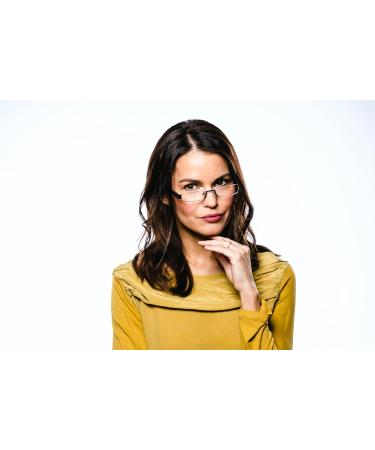 Stylish +2.5 Diopter Reading Glasses for Men & Women - I Need You Anna New in Red | Modern Nylor Half-Girdle Design with Hard Shell Case - Buy Online on GoSupps.com