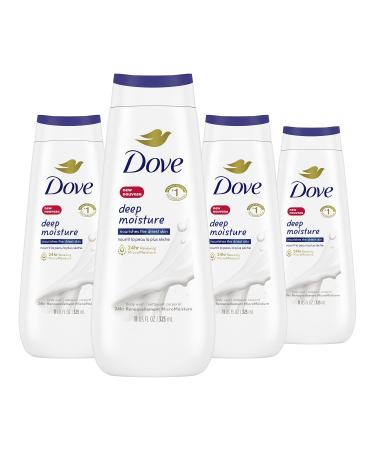 Dove Deep Moisture Body Wash for nourishing the driest skin gentle body cleanser deeply moisturizes the skin 325 ML Pack of 4 Deep Moisture 325 ml (Pack of 4)