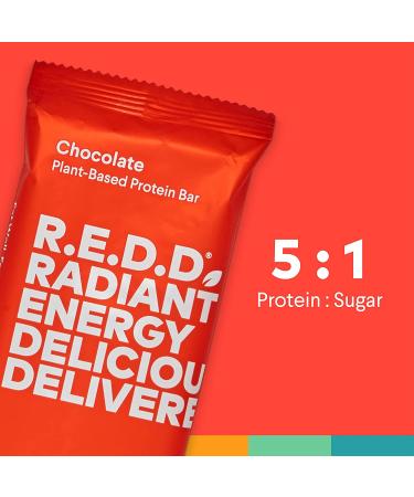 R.E.D.D. Bar - Vegan Protein Bar - Low Sugar & Gluten-Free - Chocolate - 12 Bars - Buy Online on GoSupps.com