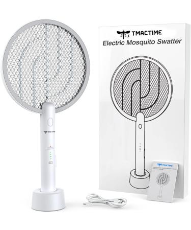 TMAC Electric Fly Swatter 4000V Bug Zapper Racket - USB Rechargeable Base - Safe 3-Layer Mesh - For Bedroom, Kitchen, Patio - 1PC - Buy Online on GoSupps.com
