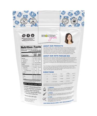 Wholesome Yum Keto Pancake Mix - Low Carb Almond Flour Pancakes - Non GMO, Gluten-Free, Grain-Free (16 oz) - Buy Online on GoSupps.com
