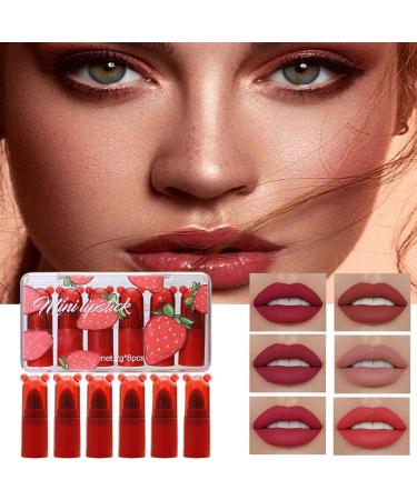 Collection de rouges l vres - Lot de 6 baumes l vres brillants portables - Mini ensemble de rouges l vres - Pour d butants amateurs amies femmes soins de beaut utilisation quotidienne - Buy Online on GoSupps.com
