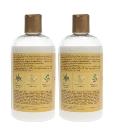 SheaMoisture Moisture Retention Shampoo for Curly Hair - Sulfate-Free Raw Shea Butter Sea Kelp & Argan Oil | 2 Pack - 13 Fl Oz Each - International Shipping Available - Buy Online on GoSupps.com