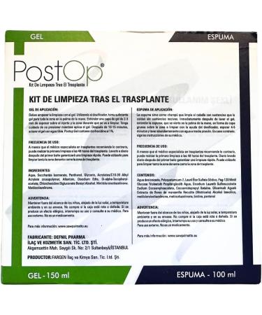 PostOp Hair transplant post-kit shampoo + foam. Specially developed for aftercare (hair transplant - FUE and FUT operation). - Buy Online on GoSupps.com