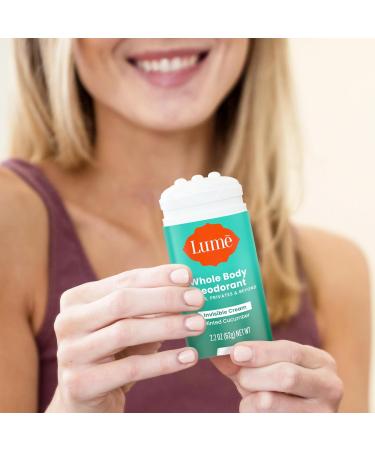 Lume Whole Body Deodorant - Invisible Cream Stick - 72 Hour Odor Control - Aluminum Free Baking Soda Free Skin Safe - 2.2 Ounce (Pack of 2) (Minted Cucumber) Minted Cucumber 2.2 Ounce (Pack of 2) - Buy Online on GoSupps.com