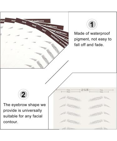Beavorty 30 pcs eyebrow stickers makeup stickers tattoo eyebrow Temporary Brow Tattoos tool cosmetic 4d 1 count (Pack of 1) Brownx5pcs - Buy Online on GoSupps.com