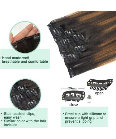 Hair Extensions Clip in Human Hair Extensions Smooth Straight Human Hair Extension Hair Clips Natural Hairpiece for Women Hair Pieces(2 14inch(35cm)) 14inch(35cm) 2 - Buy Online on GoSupps.com