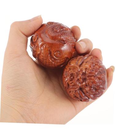 Buy Lurrose Baoding Massage Globe Balls - Relaxation & Meditation Hand Fitness | Portable Wood Massage Balls - Buy Online on GoSupps.com