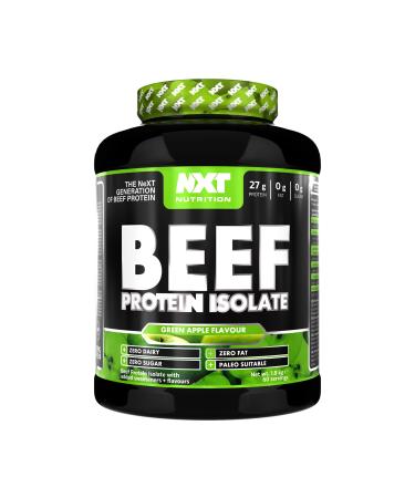 NXT Nutrition Beef Protein Isolate Powder - Protein Powder High in Natural Amino Acids - Paleo Keto Friendly - Dairy and Gluten Free | 1.8kg (Apple)