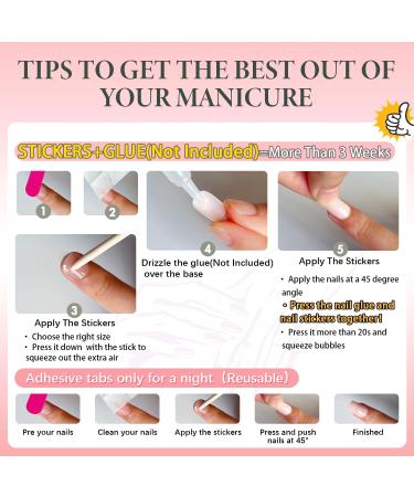 KQueenest 30 Pcs White French Tip Press-On Nails - Short Almond Acrylic & Nude Pink Gel Nails for Women - Classic DIY Manicure - Buy Online on GoSupps.com