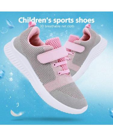 Nerteo Toddler/Little Kid Running/Walking Sports Sneakers - Light Grey/Pink - Size 5 - Buy Online on GoSupps.com
