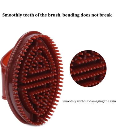 2pcs Massage Brush Set - SPA Massager for Health Care Hair Washing Scalp Shower & Essential Oils (Coffee) | International Shipping - Buy Online on GoSupps.com