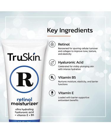TruSkin Retinol Cream Anti-Wrinkle Moisturizer for Face Care and Eye Area with Hyaluronic Acid Green Tea 4 fl oz - Buy Online on GoSupps.com
