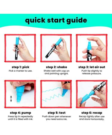 Chalkboard Chalk Markers 10 Pack 1mm Extra Fine Tip Neon Color Pens - For Blackboards, Bistros, Windows - Neon - Buy Online on GoSupps.com