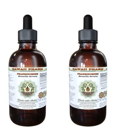 Frankincense Alcohol-Free Liquid Extract Frankincense (Boswellia Serrata) Dried Resin Glycerite Hawaii Pharm Natural Herbal Supplement 2x4 oz 8 Fl Oz (Pack of 1)