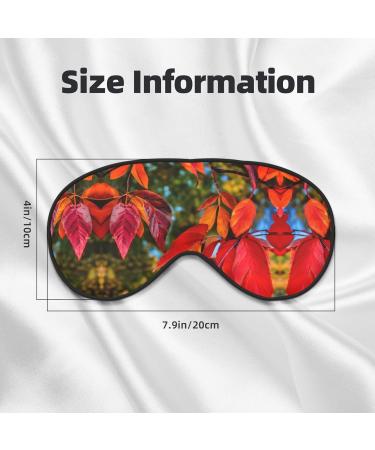 Fall Red Leaves & Fruits Print Unisex Eye Mask | Soft Light-Blocking Sleep Mask - Comfortable Sleep Accessory - Buy Online on GoSupps.com