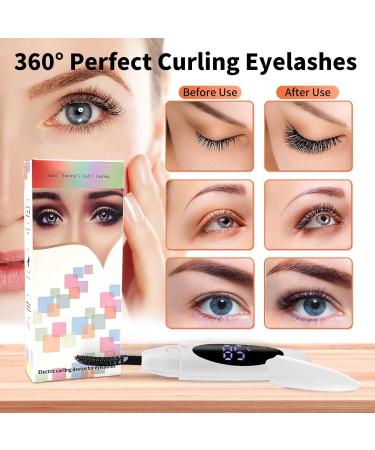 Heated Eyelash Curlers Portable Heated Lash Curler Heated Eyelash Curler Intelligent Power 0ff Makeup Electric Eyelash Curler with Eyelash Comb 24 Hours Long Lasting - White/831 (Color : White Si X6132MM White - Buy Online on GoSupps.com
