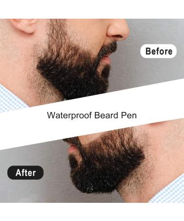 Dye Beard Pen 2 in 1 Filler Pencil for Men Barber Styling & Mustache Combs Waterproof and Sweatproof Facial Filler Cover Hair Patch Natural Looking (Dark Brown) - Buy Online on GoSupps.com