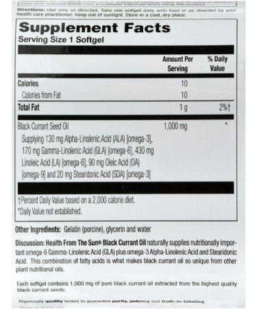 Buy Black Currant Oil 60 Sgels - Premium Quality Fast International Shipping - Buy Online on GoSupps.com