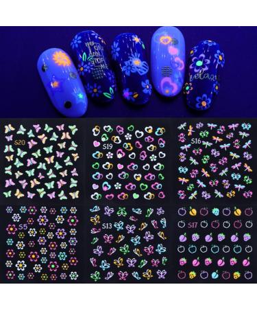 LALAFINA Manicure Set Makeup Set Makeup Set Luminous Nail Art luminous nail art floral nail decals glow in the dark nail art Stickers Self- Adhesive Nail Kits Nail Kits Nail Kit - Buy Online on GoSupps.com