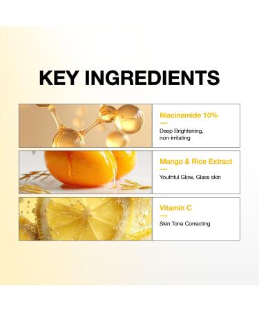 it:fu 10% Niacinamide Glow Toner | K-Beauty Hydrating Toner with Mango Vitamin C & Rice Extract | Skin Tone Correcting Brightening & Youthful Glow (10.14 fl. oz) - Buy Online on GoSupps.com