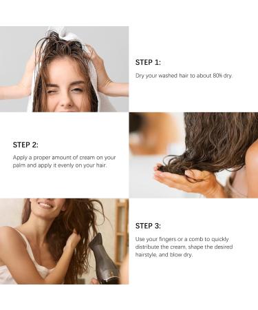 Hairhalo Curl Defining Cream Hair Halo Curl Defining Cream Air Drying Cream Curl Cream for Curly Hair Anti-Frizz Moisturizing Smoothing (1) - Buy Online on GoSupps.com