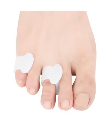 Hoogoo Pinky Gel Toe Separators 10Pcs Silicone Toe Spacers Small Toe Protector Spreader Cushions for Curled Overlapping Separate Toe Correct Hammer Toes Protect Toes 10 Count (Pack of 1)