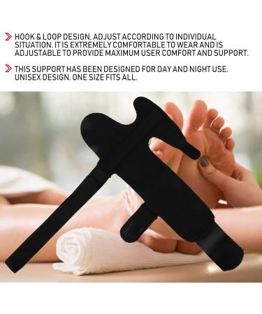 Bunion Corrector & Thumb Splint - Hallux Valgus Pain Relief Night & Day Support for Hammer Toe - Right Black - Buy Online on GoSupps.com