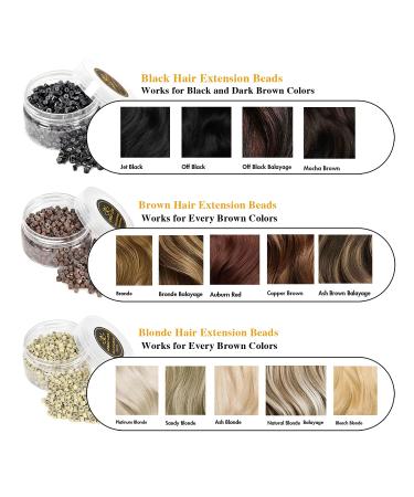 Blonde Microlink Hair Extension Beads with Silicon Rings - 1000pcs Blonde | 3mm Silicone Rings for I-tip Extensions - Buy Online on GoSupps.com