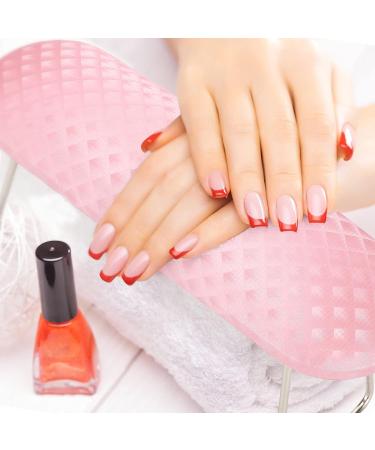 Nail Arm Rest Microfiber Leather Manicure Pillow with Stainless Steel Stand - Pink Nail Art Hand Pillow for Women and Girls - Buy Online on GoSupps.com