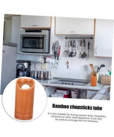 Zerodeko 1pc Tableware Container Storage Holder Bamboo Kitchen Canister Case Chopstick Organizer 9x9x18cm Assorted Color - Buy Online on GoSupps.com
